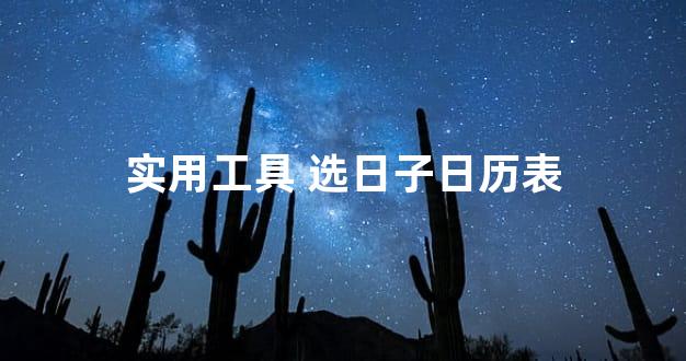 实用工具 选日子日历表